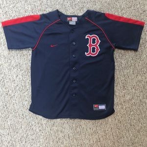 Boys Red Sox button down jersey size S